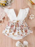 Baby Floral Lace Bodysuit Dress
