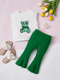 Baby Tank Top And Flare Pants Set