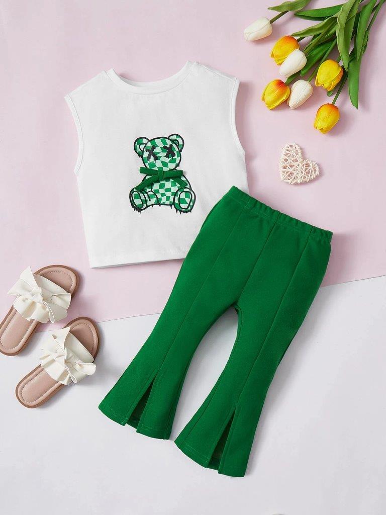 Baby Tank Top And Flare Pants Set