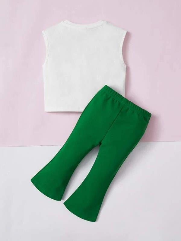Baby Tank Top And Flare Pants Set