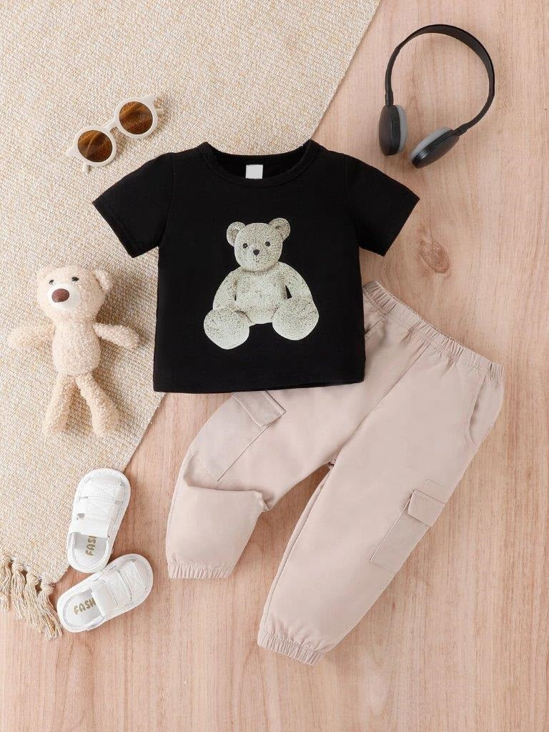 Baby Teddy Tee And Pants Set