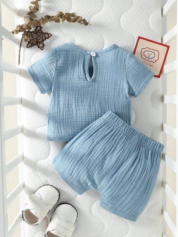 Baby Cotton Pocket Tee And Shorts Set