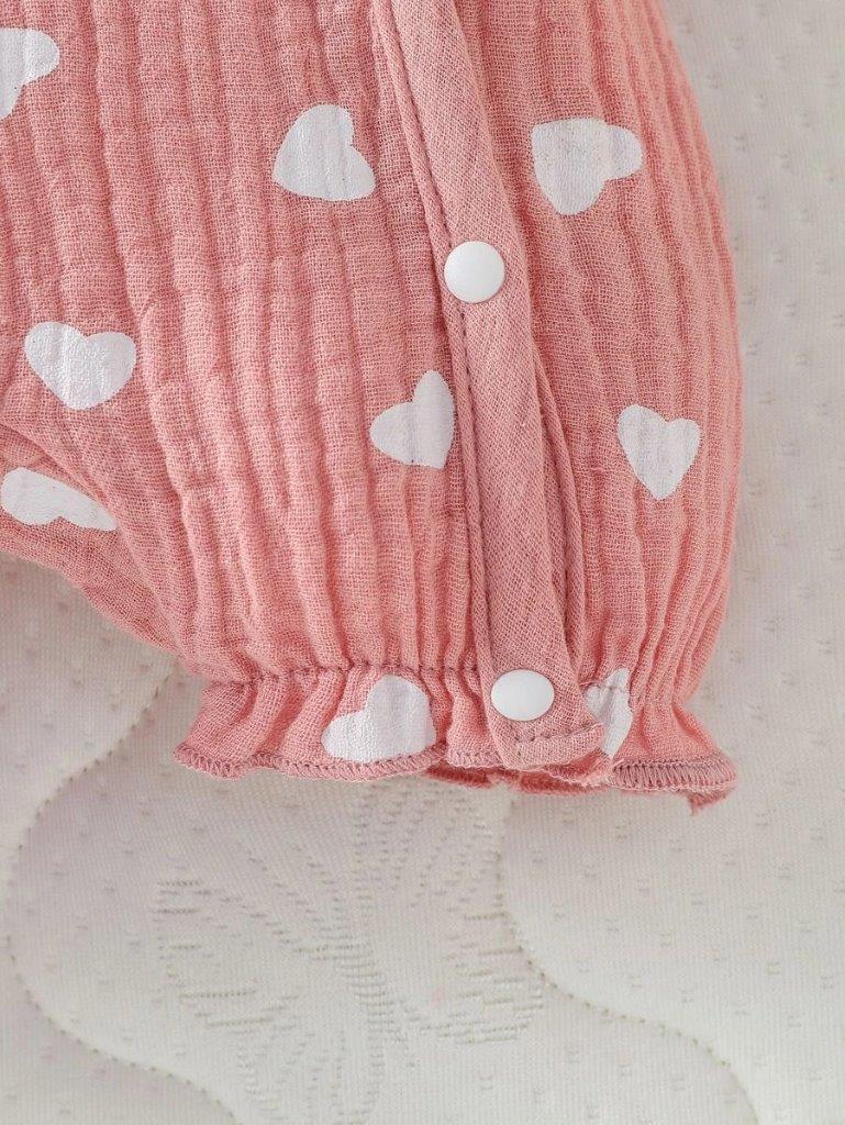 Baby Heart Print Romper 4 Piece Set