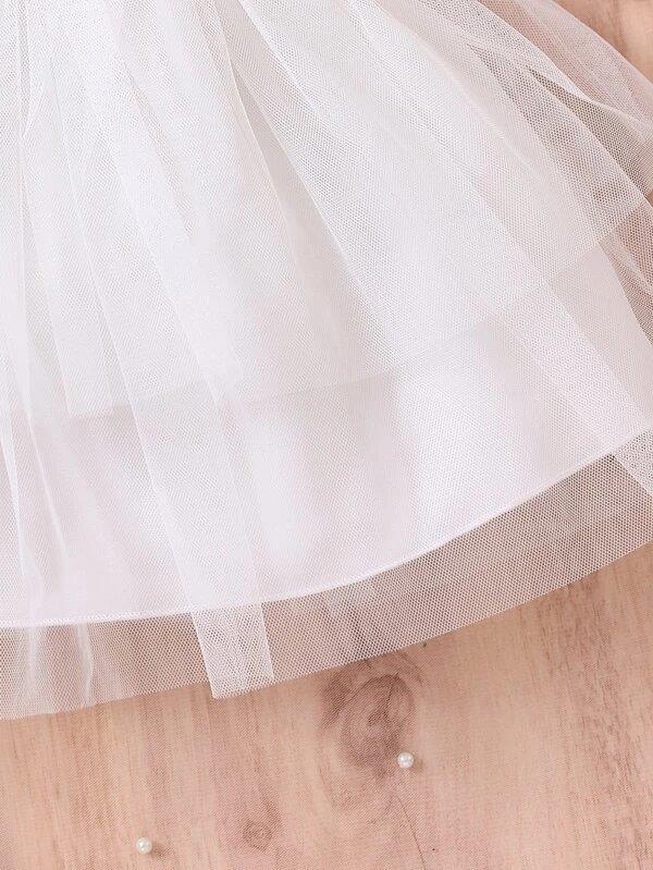 Baby Floral Embroidery Mesh Dress