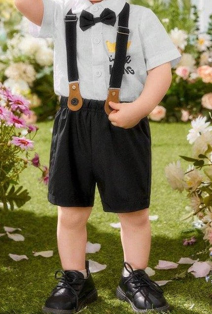 Baby 3 Piece Suspender Bow Tie Set
