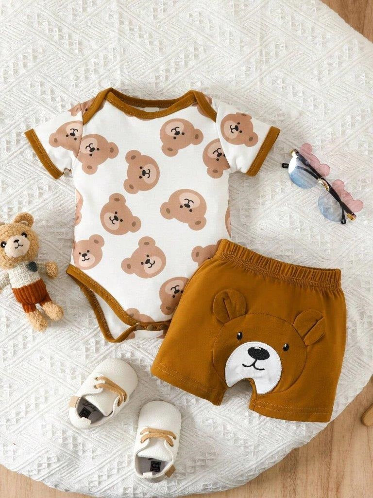 Baby Bear Print Piece Set