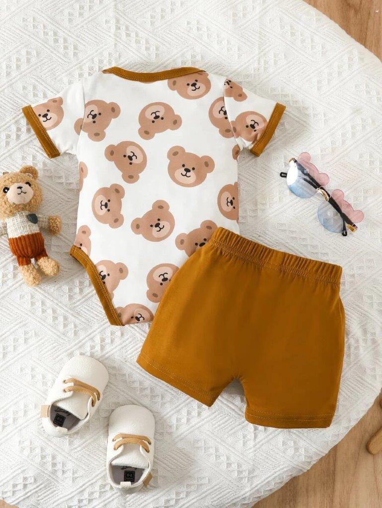 Baby Bear Print Piece Set