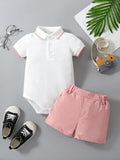 Baby Golfer Bodysuit And Shorts Set