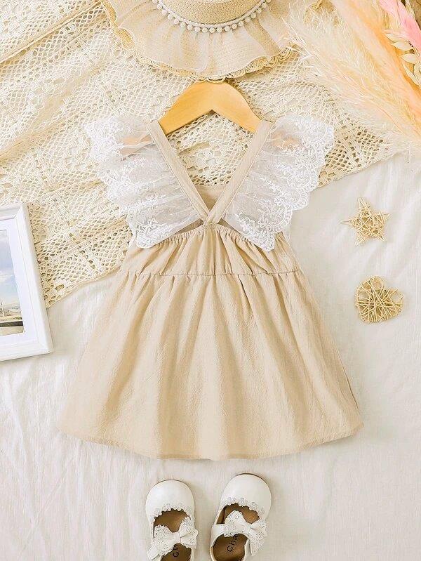 Baby Ruffle Lace Sleeve Dress
