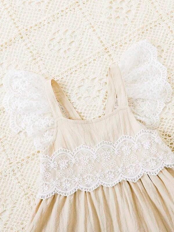 Baby Ruffle Lace Sleeve Dress