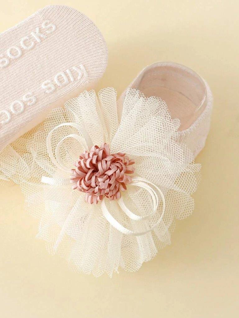 Decor Socks With Headband 0-6 mnths Pink