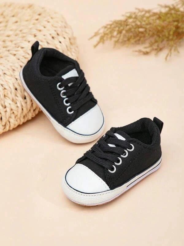 Baby Black Canvas Sneaker