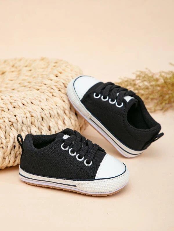 Baby Black Canvas Sneaker