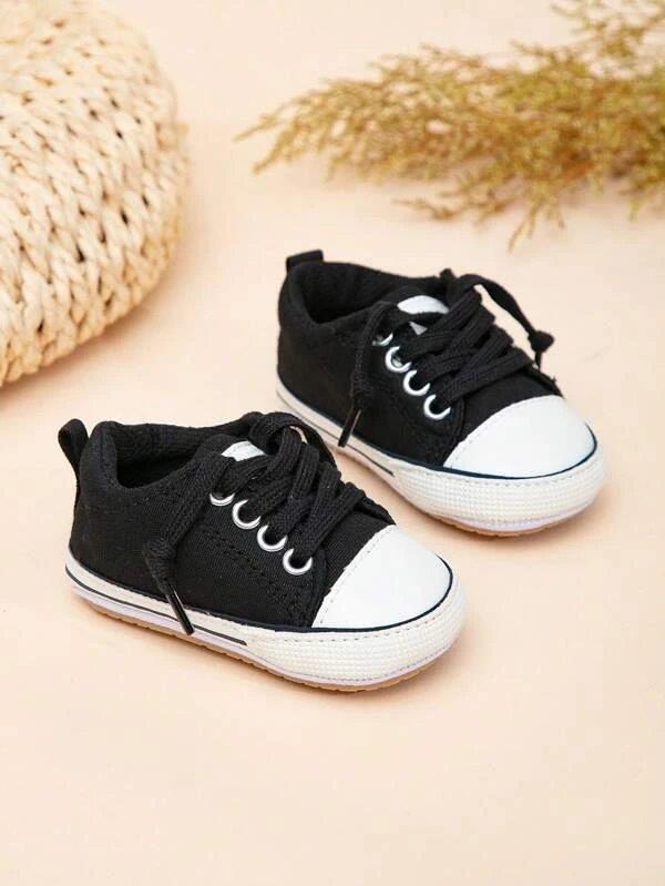 Baby Black Canvas Sneaker