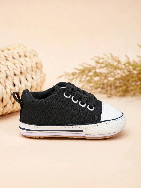Baby Black Canvas Sneaker