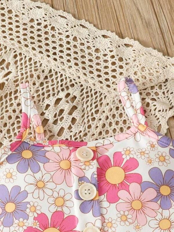 Baby Floral Cami And Pants Set