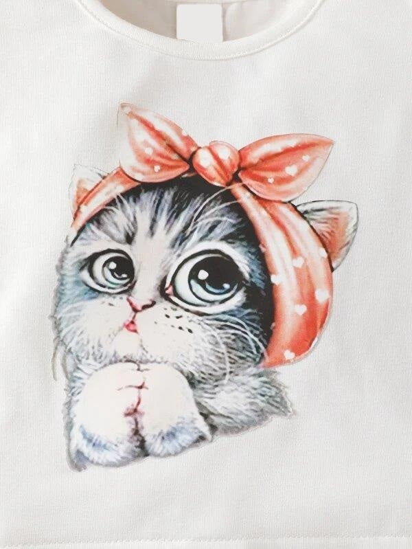 Baby Kitty Ruffle Tee 3 Piece Set