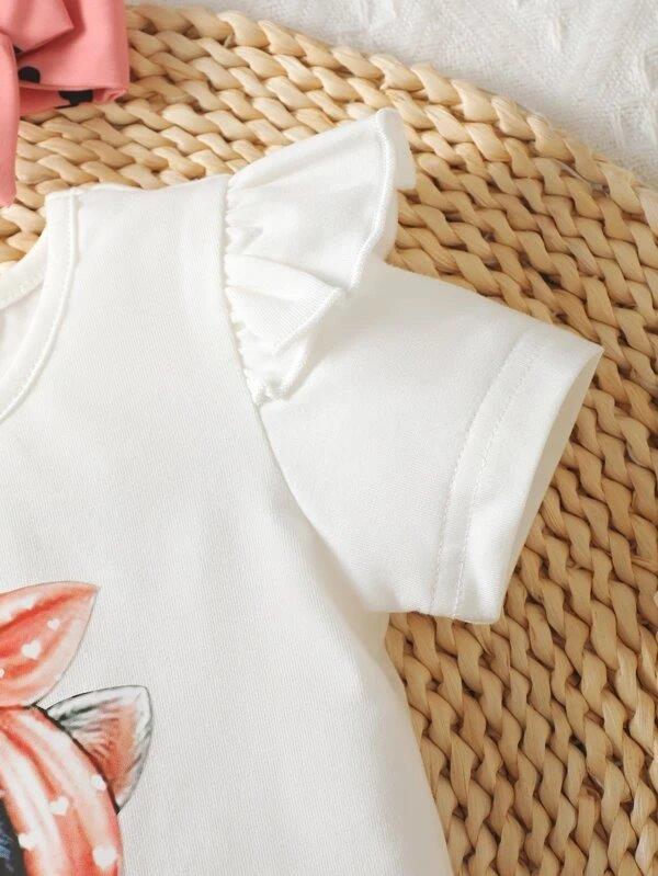 Baby Kitty Ruffle Tee 3 Piece Set