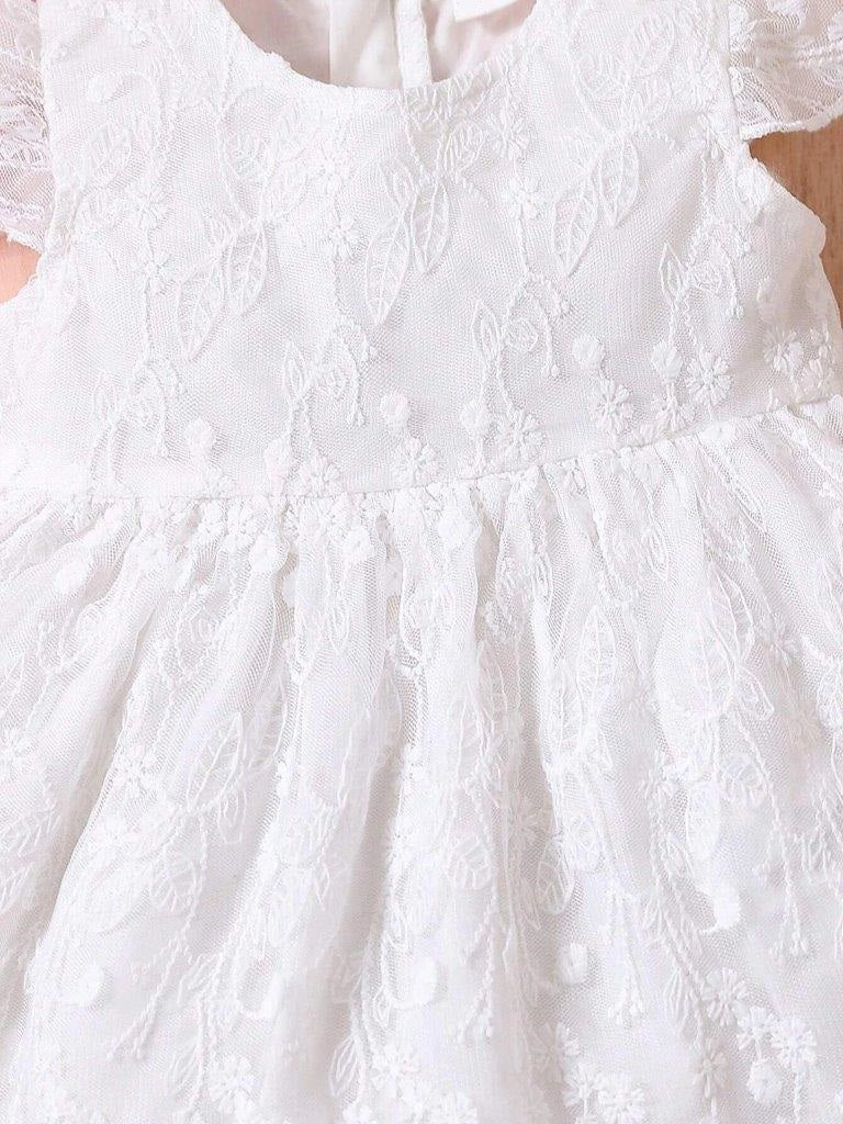 Baby White Lace Dress With Hat