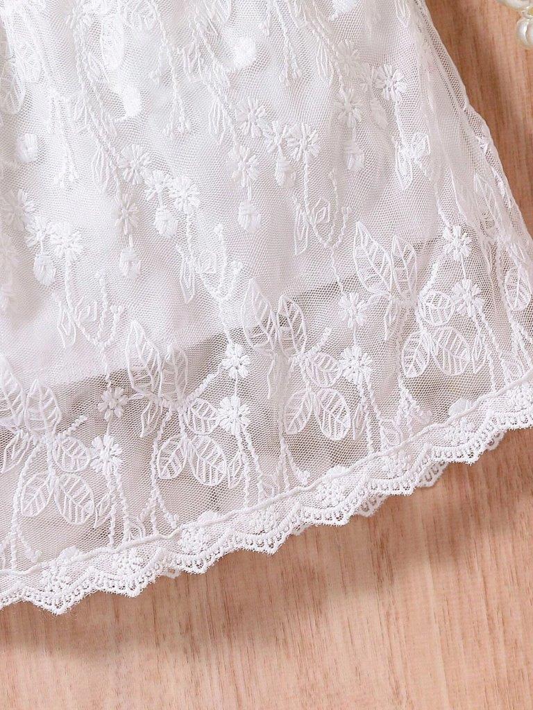 Baby White Lace Dress With Hat