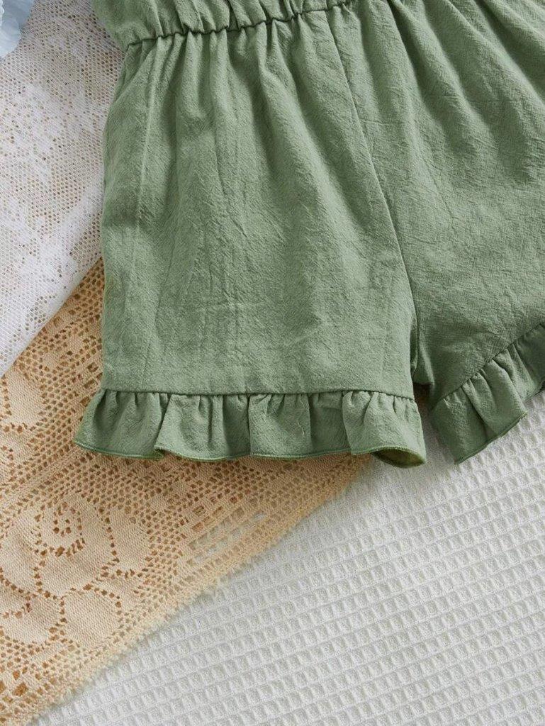 Baby Cami Romper Green