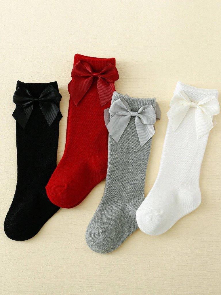 Baby Set of 4 Bow Socks 1-2 Years Mix 1