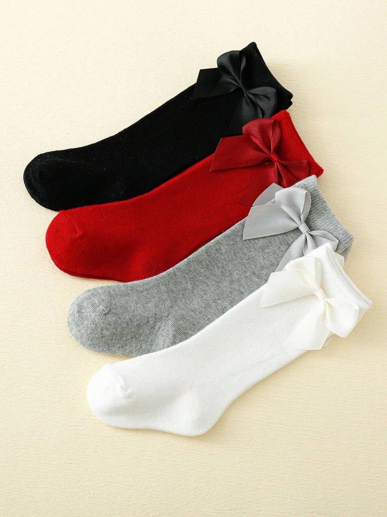 Baby Set of 4 Bow Socks 1-2 Years Mix 1