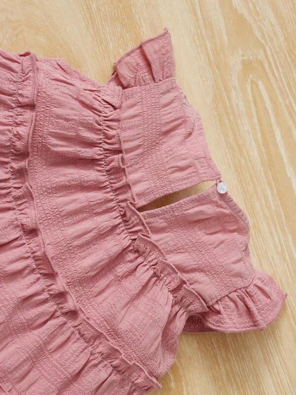Baby Ruffle Tank Top Dress Set Pink