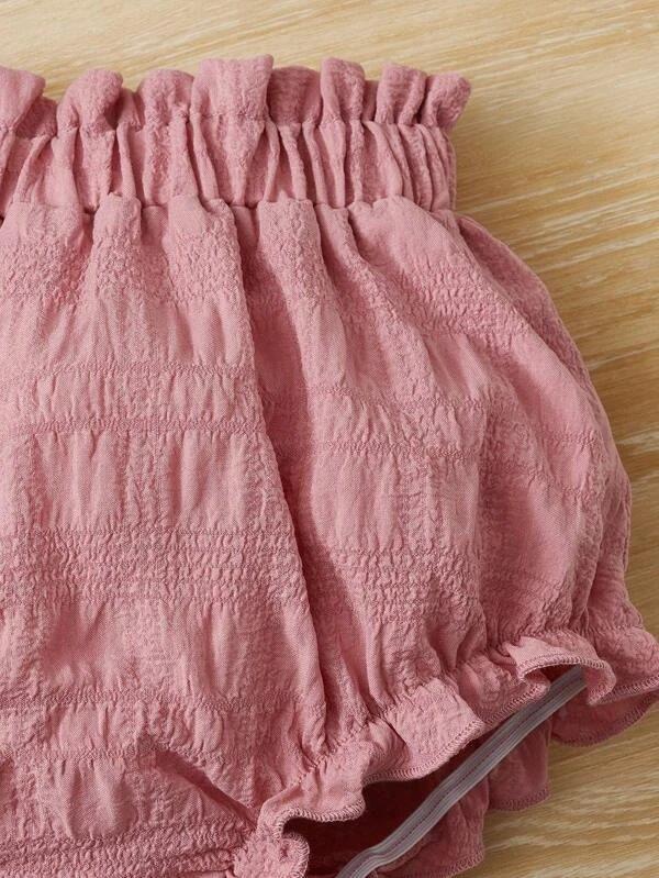 Baby Ruffle Tank Top Dress Set Pink