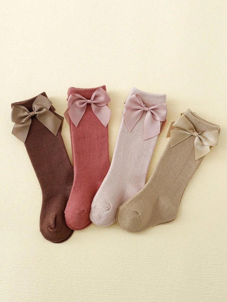 Baby Set of 4 Bow Socks 3-12 Months