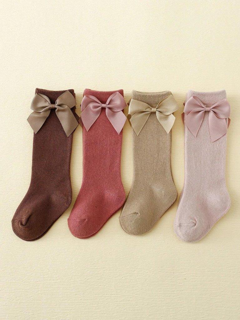 Baby Set of 4 Bow Socks 3-12 Months