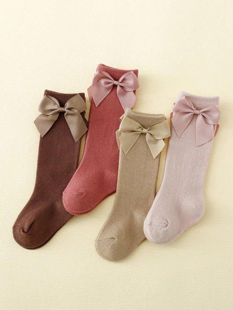 Baby Set of 4 Bow Socks 1-2 Years Mix 2