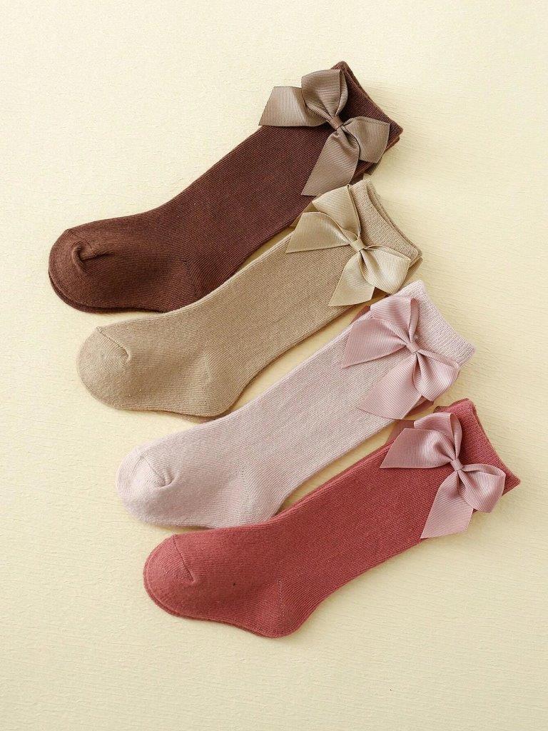 Baby Set of 4 Bow Socks 1-2 Years Mix 2
