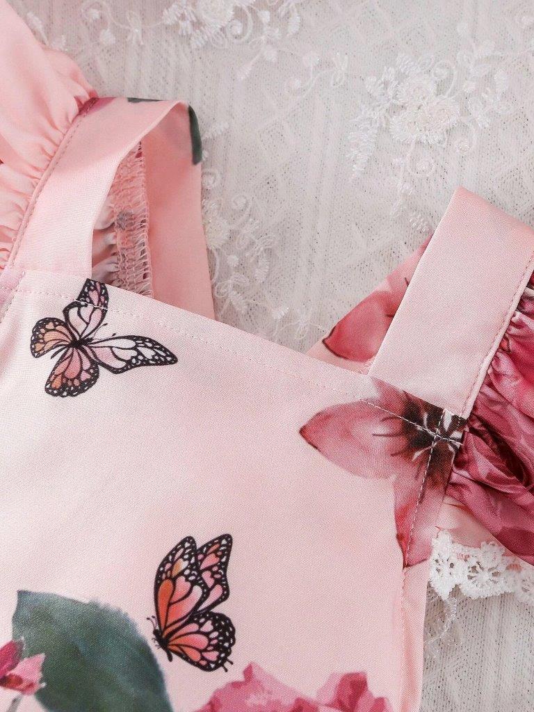 Baby Rose Pattern Bodysuit