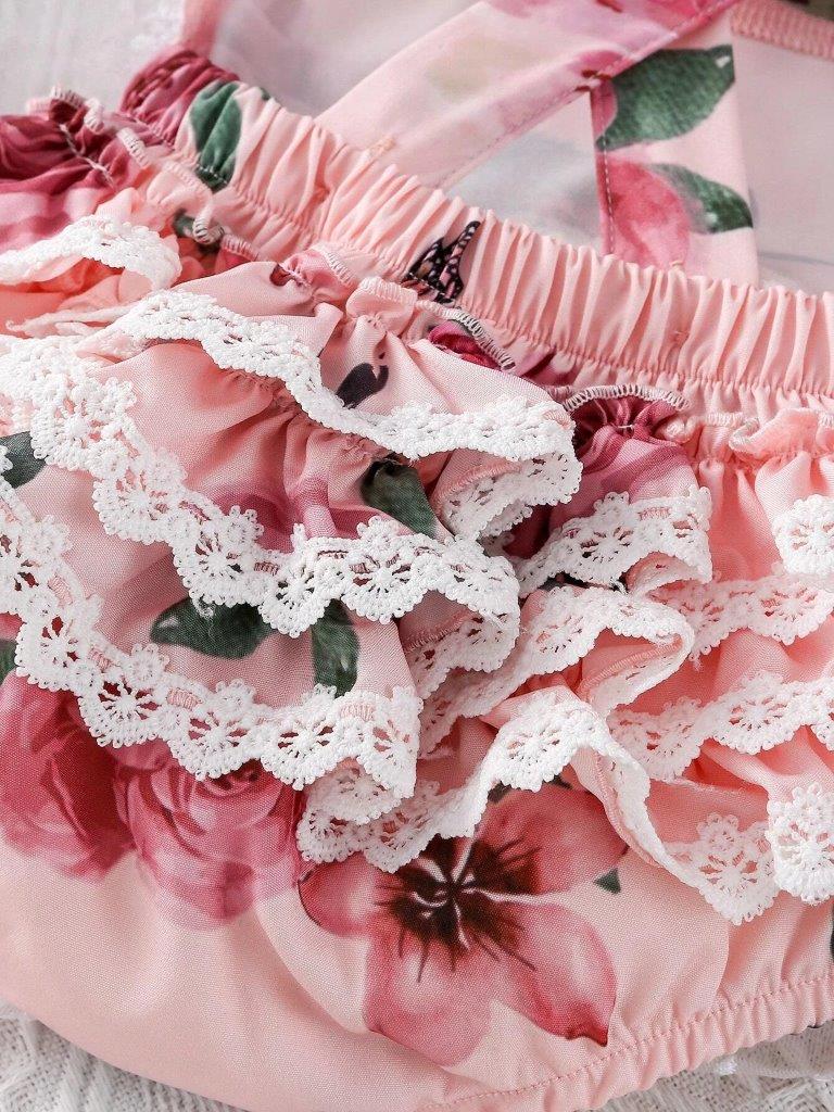 Baby Rose Pattern Bodysuit