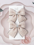 2 Piece Plaid Pattern Hair Clips Set