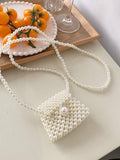 Girls Pearl Handmade Beaded Crossbody Bag