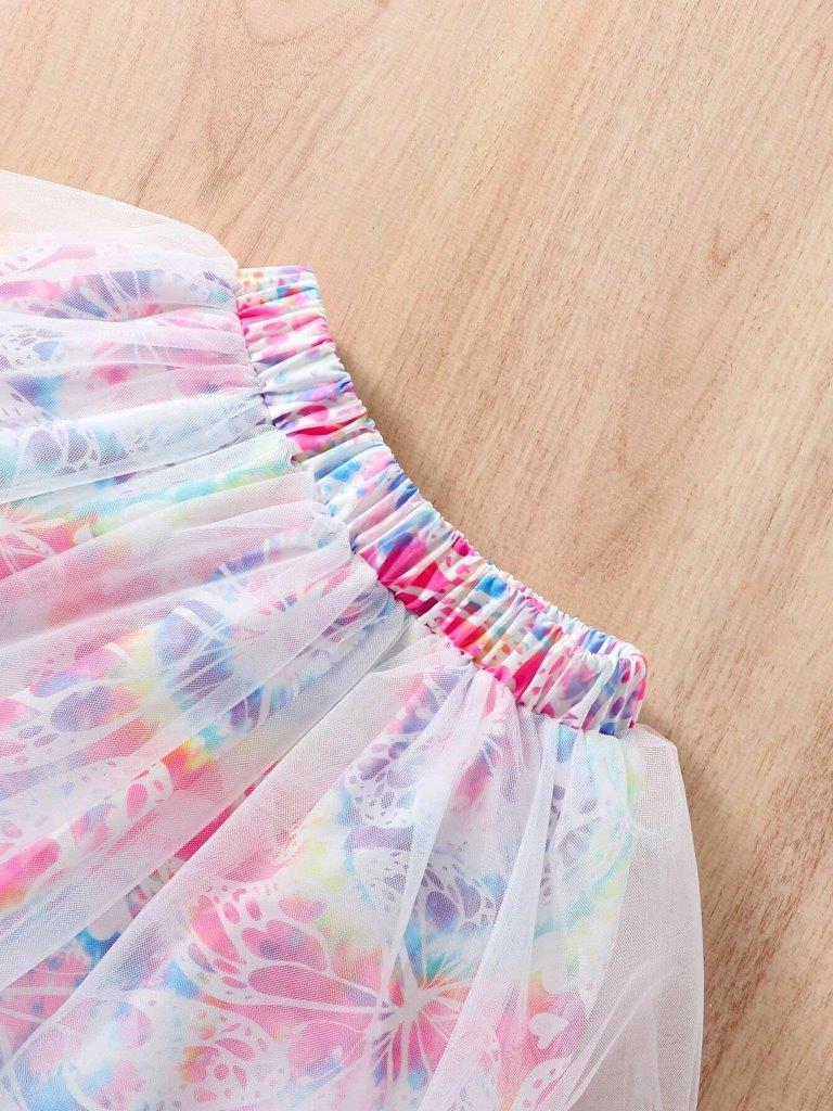 Baby Butterfly Tee And Mesh Skirt