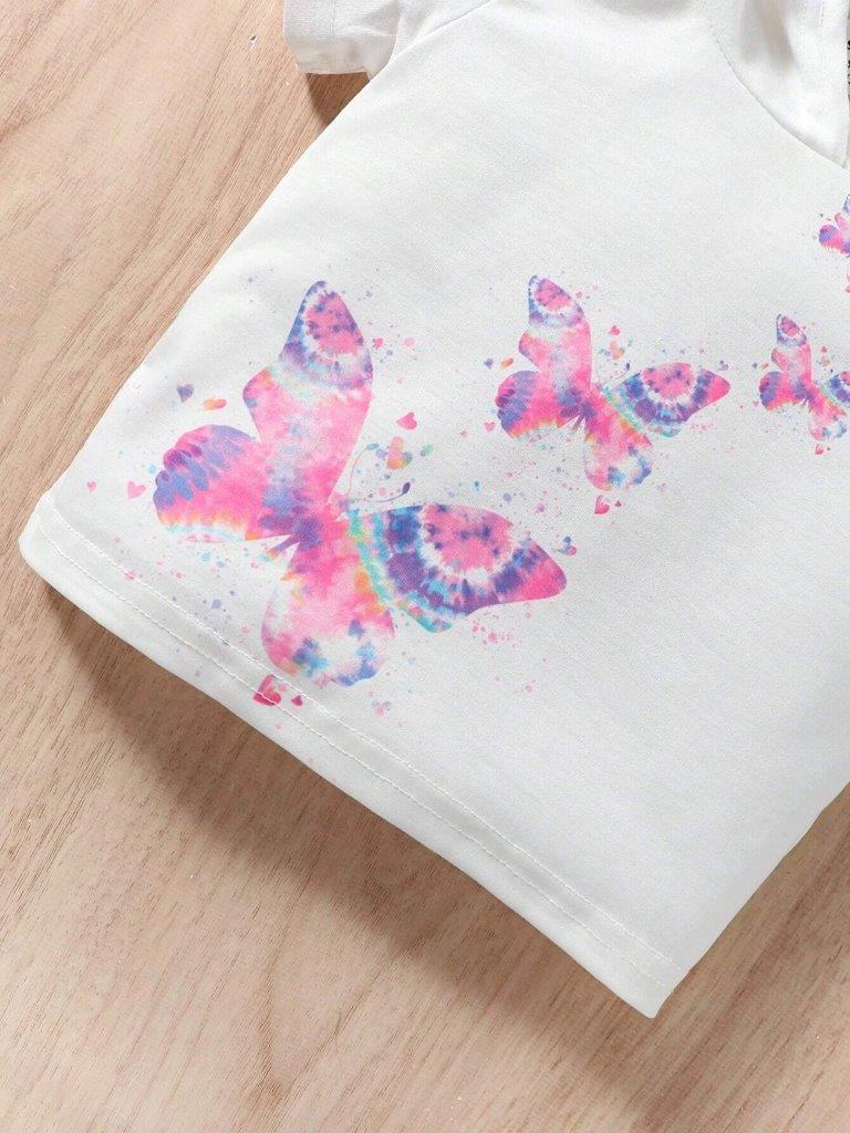 Baby Butterfly Tee And Mesh Skirt