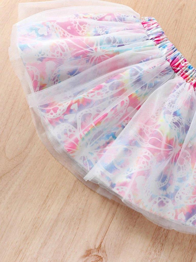 Baby Butterfly Tee And Mesh Skirt