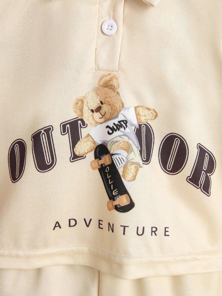 Baby Teddy Polo Shirt Set