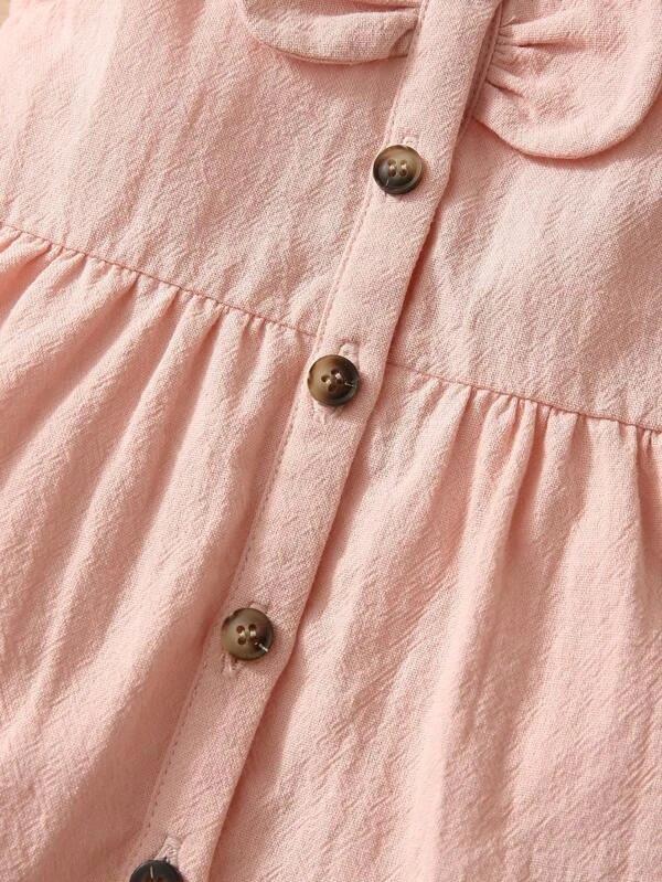 Baby Front Button Dress Pink