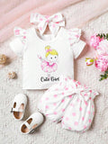 Baby Cartoon Polka Dot Set