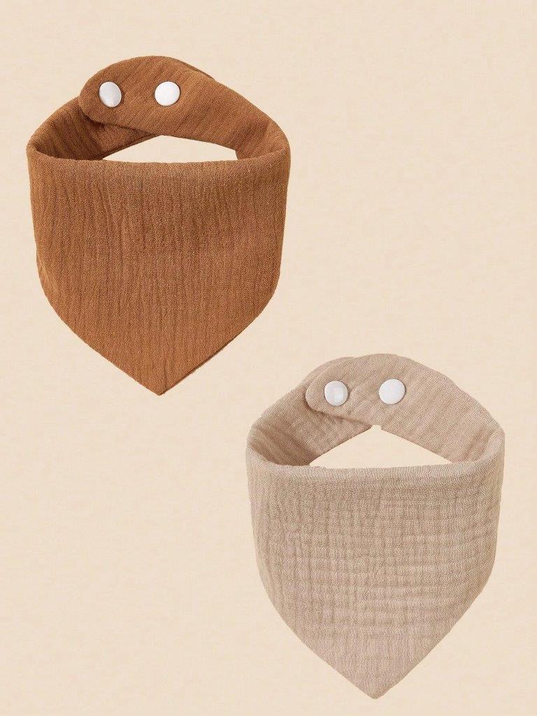 100% Cotton Stylish Bandana Bibs 2 Piece 1