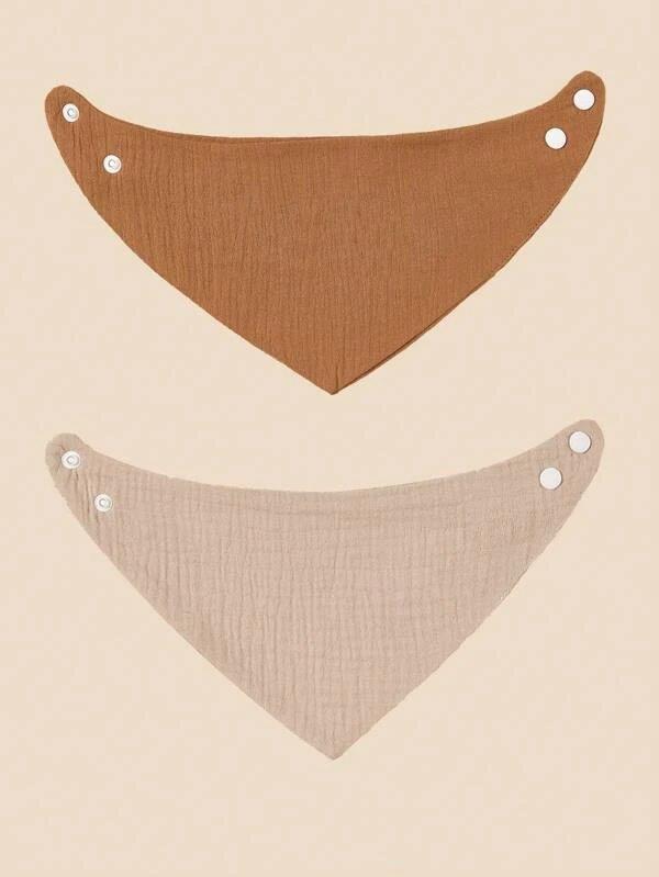 100% Cotton Stylish Bandana Bibs 2 Piece 1
