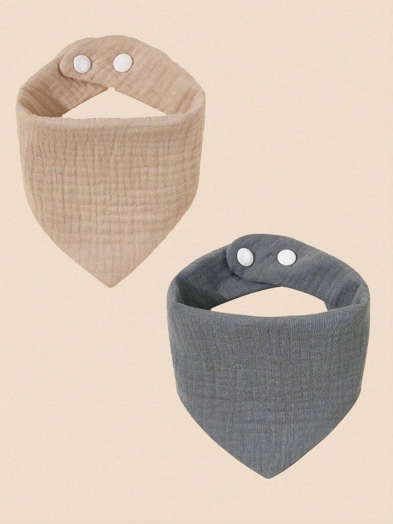 100% Cotton Stylish Bandana Bibs 2 Piece 2