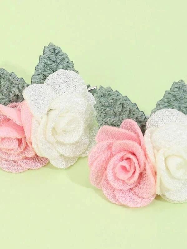 Baby 2 Piece Flower Hair Clips Set 2