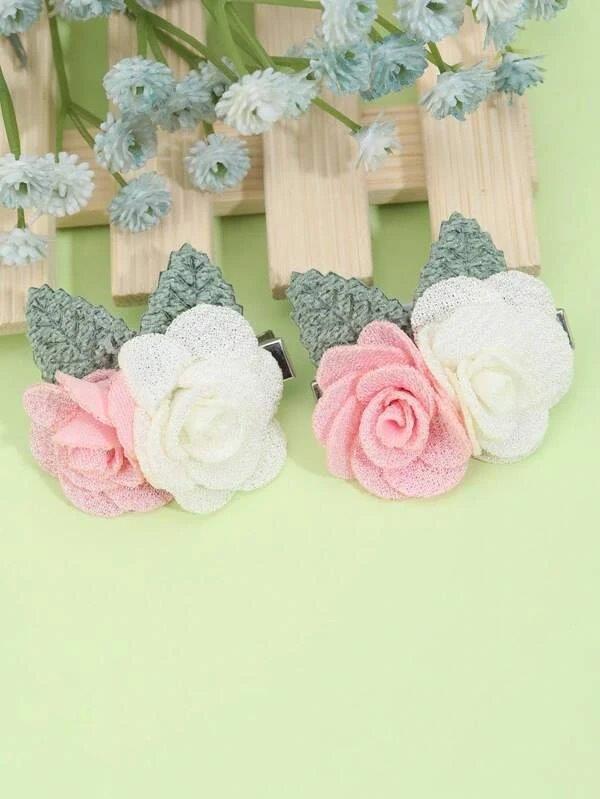 Baby 2 Piece Flower Hair Clips Set 2