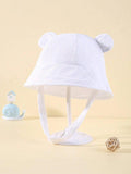 Baby Ear Bucket Hat White