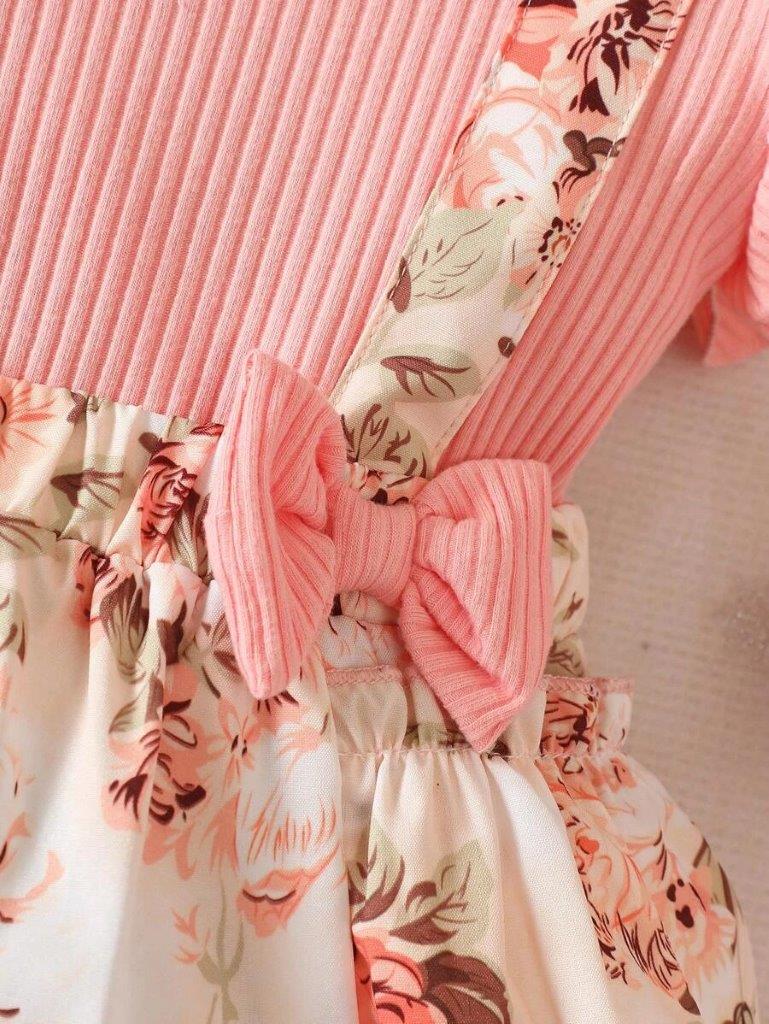 Baby Ruffle Trim Floral Bodysuit